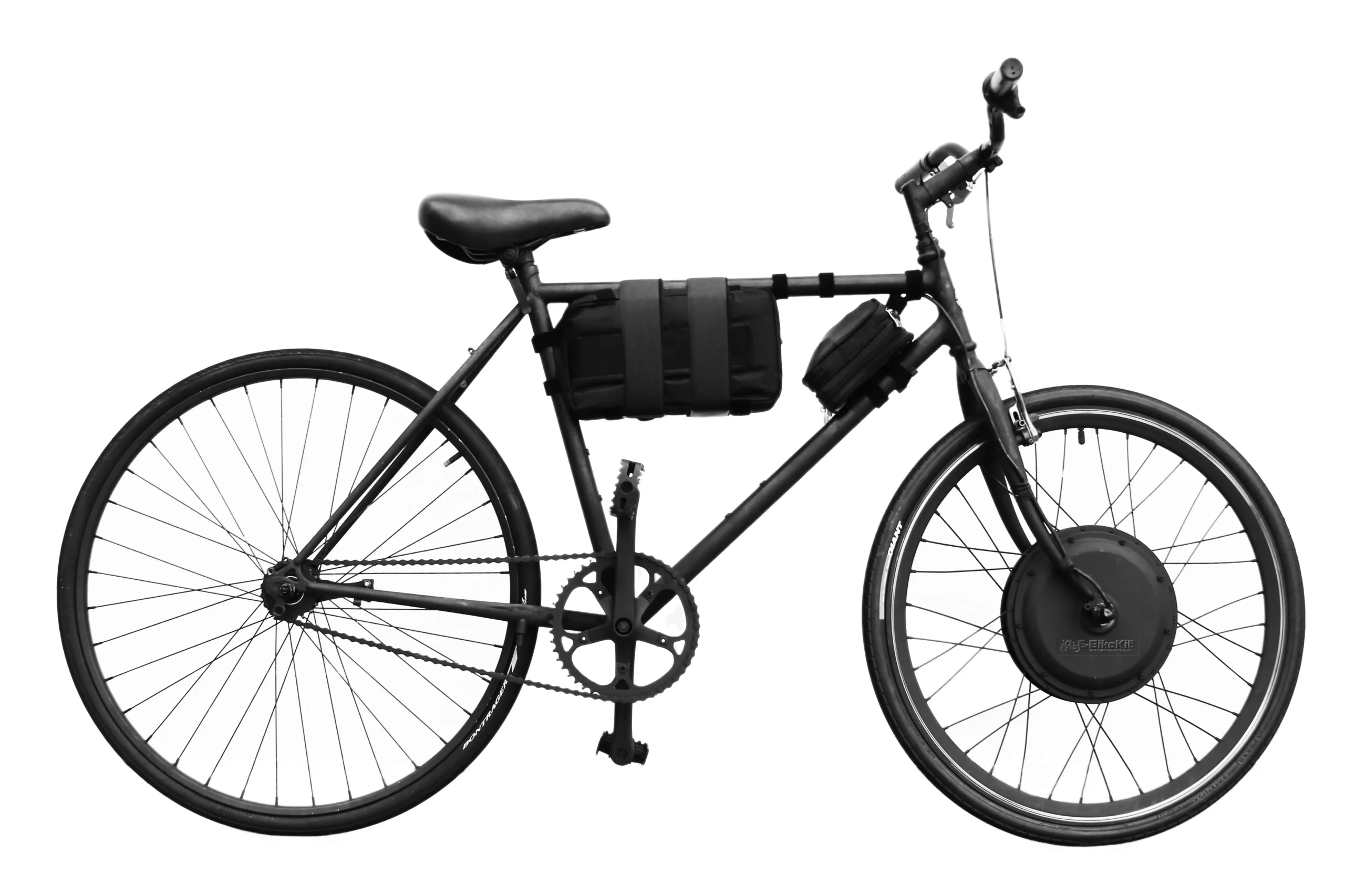 Kids e-bikes parked near a school as young riders walk away